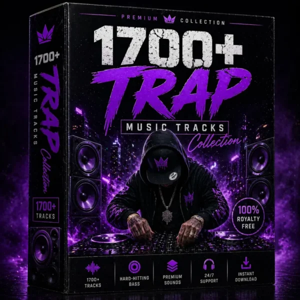 Trap Music Tracks 1700+, Hip Hop Trap Beats Pack, 808 Bass Rap Bundle, Royalty