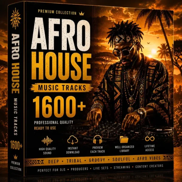 AFRO HOUSE 1600+ Music Tracks Collection  Tribal Deep House Bundle  DJ Music Library