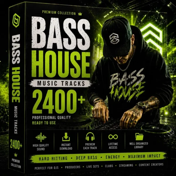 Bass House 2400+ Music Tracks Collection  Heavy EDM club bundle  DJ Music Library